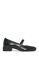 Women's Black Low Heel Patent Leather Ballerinas | Derimod Women's Black Low Heel Patent Leather Ballerinas | Derimod