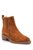 Women's Suede Leather Heeled Boots | Derimod Women's Suede Leather Heeled Boots | Derimod