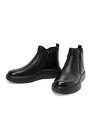 Male Black Zip Closure Thick-Soled Leather Boots | Derimod Male Black Zip Closure Thick-Soled Leather Boots | Derimod