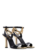 Women's Black Ankle Strap Heeled Sandals | Derimod Women's Black Ankle Strap Heeled Sandals | Derimod