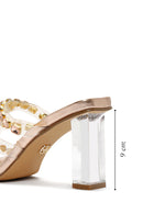 Women's Pink Transparent Thick Heeled Slippers | Derimod Women's Pink Transparent Thick Heeled Slippers | Derimod