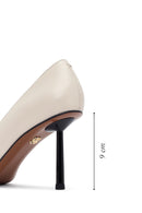 Kadın Krem İnce Topuklu Deri Stiletto | Derimod Kadın Krem İnce Topuklu Deri Stiletto | Derimod