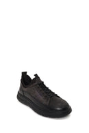 Erkek Gri Bağcıklı Kalın Tabanlı Deri Sneaker | Derimod Erkek Gri Bağcıklı Kalın Tabanlı Deri Sneaker | Derimod