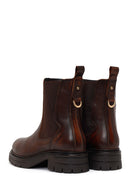 Woman Brown Thick-Soled Leather Chelsea Boots | Derimod Woman Brown Thick-Soled Leather Chelsea Boots | Derimod