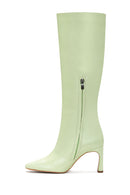 Women's Yellow Leather Heeled Boots | Derimod Women's Yellow Leather Heeled Boots | Derimod