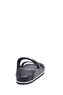 Men's Leather Double Buckle Slippers | Derimod Men's Leather Double Buckle Slippers | Derimod