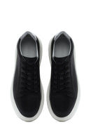 Erkek Siyah Bağcıklı Kalın Tabanlı Deri Sneaker | Derimod Erkek Siyah Bağcıklı Kalın Tabanlı Deri Sneaker | Derimod