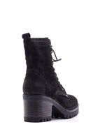 Women's Heeled Suede Leather Boots | Derimod Women's Heeled Suede Leather Boots | Derimod