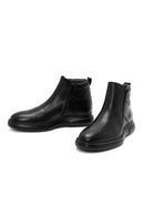 Men's Black Zippered Leather Casual Boots | Derimod Men's Black Zippered Leather Casual Boots | Derimod