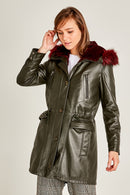 Annamaria Women's Leather Jacket | Derimod Annamaria Women's Leather Jacket | Derimod