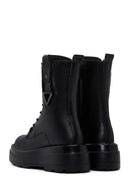 Women's Black Thick Soled Zippered Boots | Derimod Women's Black Thick Soled Zippered Boots | Derimod