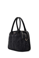 Woman Black Long-Strap Printed Shoulder Bag | Derimod Woman Black Long-Strap Printed Shoulder Bag | Derimod