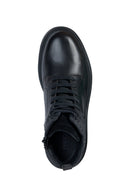 Geox Men's Black Faloria ABX Nubuck Leather Detailed Boots | Derimod Geox Men's Black Faloria ABX Nubuck Leather Detailed Boots | Derimod