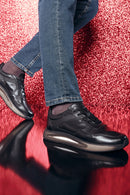 Erkek Siyah Deri Sneaker | Derimod Erkek Siyah Deri Sneaker | Derimod