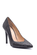 Women's Silvery Leather Stiletto | Derimod Women's Silvery Leather Stiletto | Derimod
