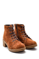 Women's Heeled Suede Leather Boots | Derimod Women's Heeled Suede Leather Boots | Derimod
