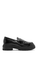 Kadın Siyah Kalın Tabanlı Deri Maskülen Loafer | Derimod Kadın Siyah Kalın Tabanlı Deri Maskülen Loafer | Derimod