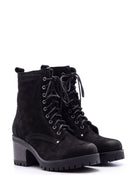 Women's Heeled Suede Leather Boots | Derimod Women's Heeled Suede Leather Boots | Derimod