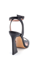 Women's Leather Heel Detailed Sandals | Derimod Women's Leather Heel Detailed Sandals | Derimod