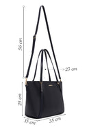 Woman Navy Long-Strap Classic Shoulder Bag | Derimod Woman Navy Long-Strap Classic Shoulder Bag | Derimod