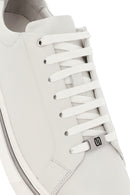 Erkek Beyaz Bağcıklı Deri Sneaker | Derimod Erkek Beyaz Bağcıklı Deri Sneaker | Derimod