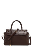 Women's Brown Long Strap Patterned Shoulder Bag | Derimod Women's Brown Long Strap Patterned Shoulder Bag | Derimod