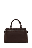 Women's Brown Long Strap Patterned Shoulder Bag | Derimod Women's Brown Long Strap Patterned Shoulder Bag | Derimod