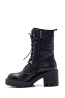 Women's Leather Zippered Heeled Boots | Derimod Women's Leather Zippered Heeled Boots | Derimod