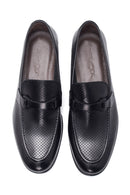 Erkek Siyah Deri Delikli Loafer | Derimod Erkek Siyah Deri Delikli Loafer | Derimod