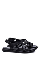 Kadın Siyah Deri Comfort Sandalet | Derimod Kadın Siyah Deri Comfort Sandalet | Derimod