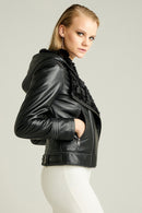 Cindy Women's Leather Jacket | Derimod Cindy Women's Leather Jacket | Derimod
