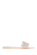 Women's Beige Stone Jelly Slippers | Derimod Women's Beige Stone Jelly Slippers | Derimod