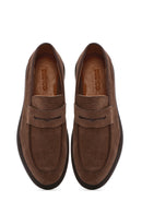 Erkek Vizon Süet Deri Loafer | Derimod Erkek Vizon Süet Deri Loafer | Derimod