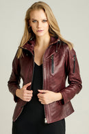 BELAIR WOMEN'S LEATHER JACKET | Derimod BELAIR WOMEN'S LEATHER JACKET | Derimod