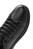 Men's Black Lace-up Leather Sneaker | Derimod Men's Black Lace-up Leather Sneaker | Derimod