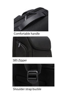 D-Pack Unisex Black Technological Fabric Backpack | Derimod D-Pack Unisex Black Technological Fabric Backpack | Derimod