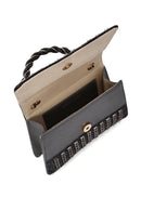 Women's Anthracite Long Strap Stone Mini Handbag | Derimod Women's Anthracite Long Strap Stone Mini Handbag | Derimod