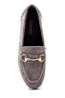 Kadın Süet Toka Detaylı Loafer | Derimod Kadın Süet Toka Detaylı Loafer | Derimod