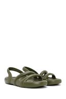 Camper Women's Green Kobarah Flat Slippers | Derimod Camper Women's Green Kobarah Flat Slippers | Derimod