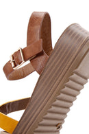 Women's Tan Ankle Strap Thick Soled Sandals | Derimod Women's Tan Ankle Strap Thick Soled Sandals | Derimod