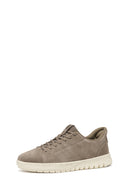 Geox Men Beige U Flextrıde Plus Lace-up Suede Leather Sneaker | Derimod Geox Men Beige U Flextrıde Plus Lace-up Suede Leather Sneaker | Derimod