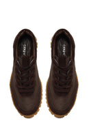 Women's Brown Lace-Up Leather Sneaker | Derimod Women's Brown Lace-Up Leather Sneaker | Derimod