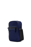 Men's Navy Blue Mini Fabric Messenger Bag | Derimod Men's Navy Blue Mini Fabric Messenger Bag | Derimod