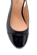 Women's Patent Leather Detailed Wedge Heeled Sandals | Derimod Women's Patent Leather Detailed Wedge Heeled Sandals | Derimod