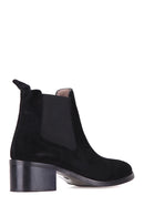 Women's Suede Heeled Leather Boots | Derimod Women's Suede Heeled Leather Boots | Derimod