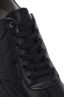 Men's Black Lace-up Leather Sneaker | Derimod Men's Black Lace-up Leather Sneaker | Derimod
