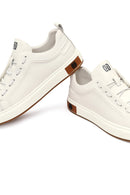 Erkek Beyaz Bağcıklı Deri Sneaker | Derimod Erkek Beyaz Bağcıklı Deri Sneaker | Derimod