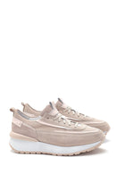 Women's Leather Suede High Sole Sneaker | Derimod Women's Leather Suede High Sole Sneaker | Derimod