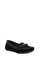 Tokalı Kadın Süet Loafer | Derimod Tokalı Kadın Süet Loafer | Derimod