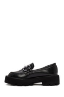 Kadın Siyah Toka Detaylı Maskülen Loafer | Derimod Kadın Siyah Toka Detaylı Maskülen Loafer | Derimod